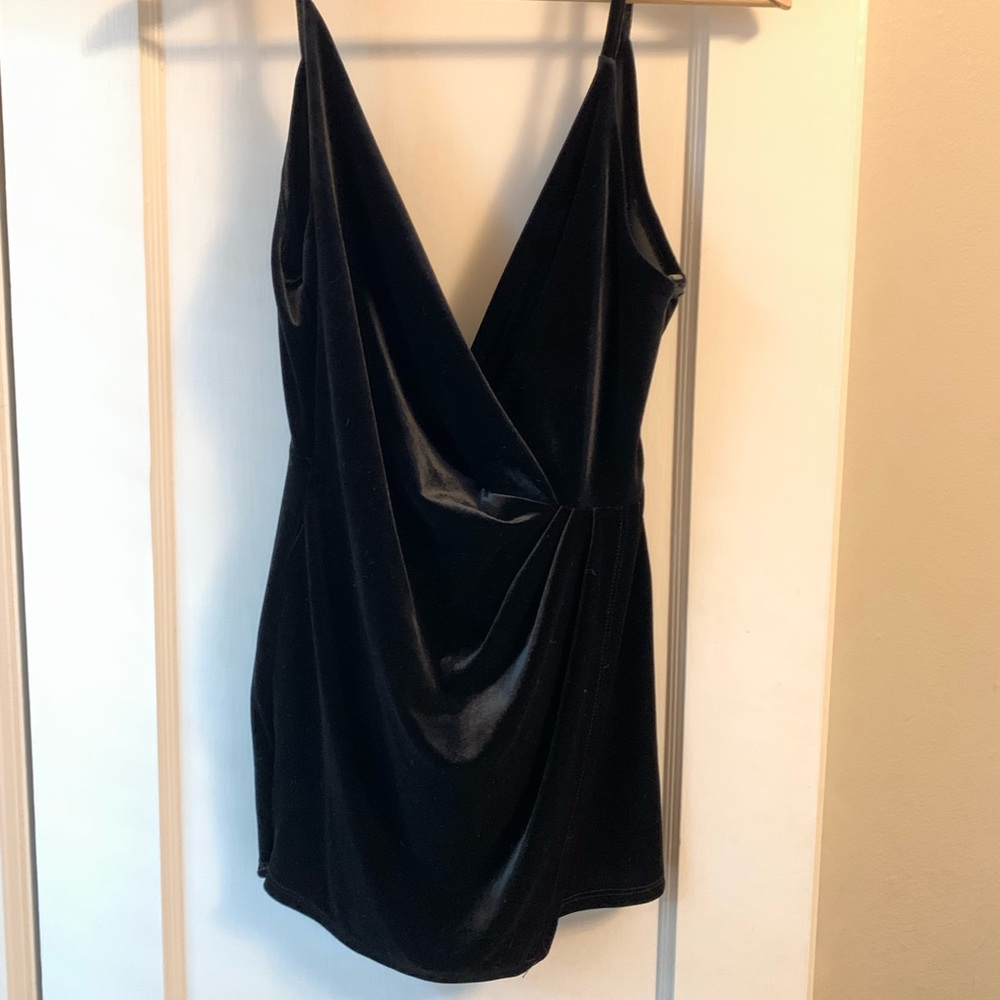 Black Velvet Romper